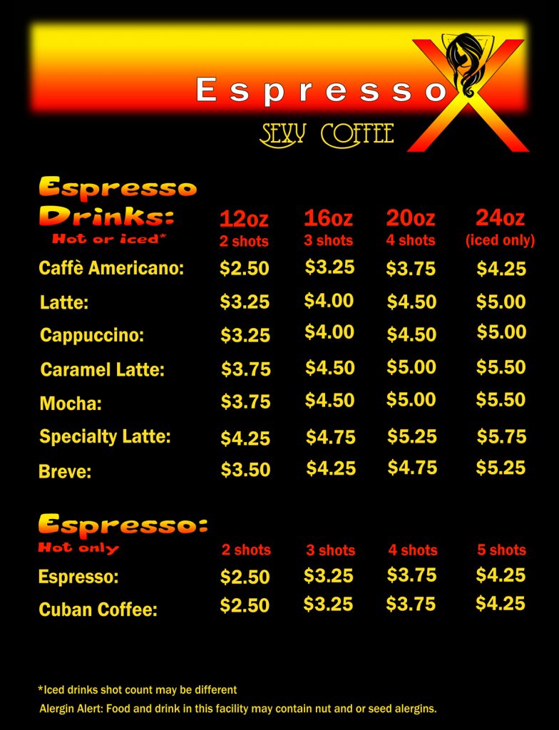 Espresso-X Price List page 2